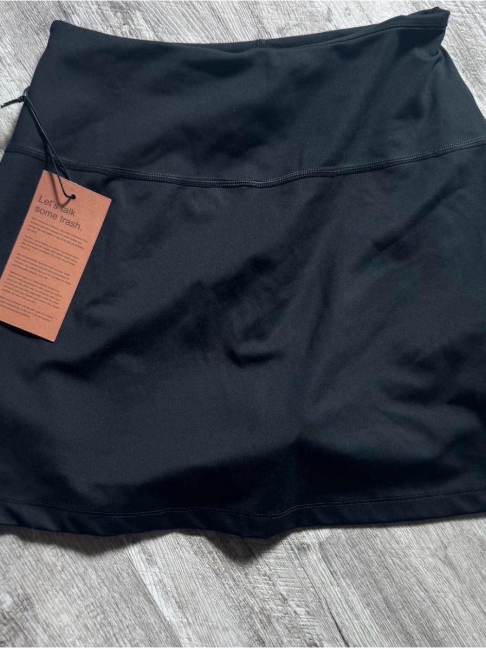 NWT Medium girlfriend collective Black Skort with Pocket - Picture 7 of 9